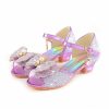 Shoes | Girl’s Sandals Princess Shoes Daily Party Junior Bridesmaid Shoes Pearl Rhinestone Butterfly Glitter Peep Toe Low Heel Shoes Gold – Girls