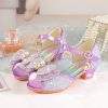 Shoes | Girl’s Sandals Princess Shoes Daily Party Junior Bridesmaid Shoes Pearl Rhinestone Butterfly Glitter Peep Toe Low Heel Shoes Gold – Girls