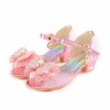 Shoes | Girl’s Sandals Princess Shoes Daily Party Junior Bridesmaid Shoes Pearl Rhinestone Butterfly Glitter Peep Toe Low Heel Shoes Gold – Girls