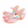 Shoes | Girl’s Sandals Princess Shoes Wedding Party Cosplay Peep Toe Junior Bridesmaid Shoes Bowknot Rhinestone Glitter Low Heel Shoes Silver – Girls