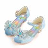 Shoes | Girl’s Sandals Princess Shoes Wedding Party Cosplay Peep Toe Junior Bridesmaid Shoes Bowknot Rhinestone Glitter Low Heel Shoes Silver – Girls