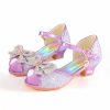 Shoes | Girl’s Sandals Princess Shoes Wedding Party Cosplay Peep Toe Junior Bridesmaid Shoes Bowknot Rhinestone Glitter Low Heel Shoes Silver – Girls