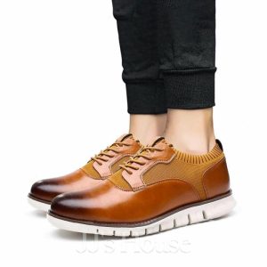 Shoes | Men’s Casual Shoes Casual Daily Faux Leather Shoes Brown – Mens