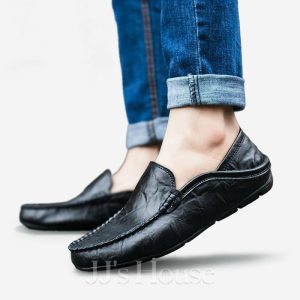 Shoes | Men’s Casual Shoes Loafers Daily Faux Leather Shoes Black – Mens