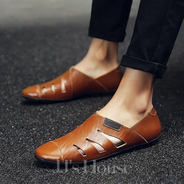 Shoes | Men’s Casual Shoes Loafers Daily Leather Shoes Brown – Mens