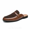 Shoes | Men’s Casual Shoes Mules Daily Faux Leather Shoes Brown – Mens