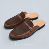 Shoes | Men’s Casual Shoes Mules Daily Faux Leather Shoes Brown – Mens