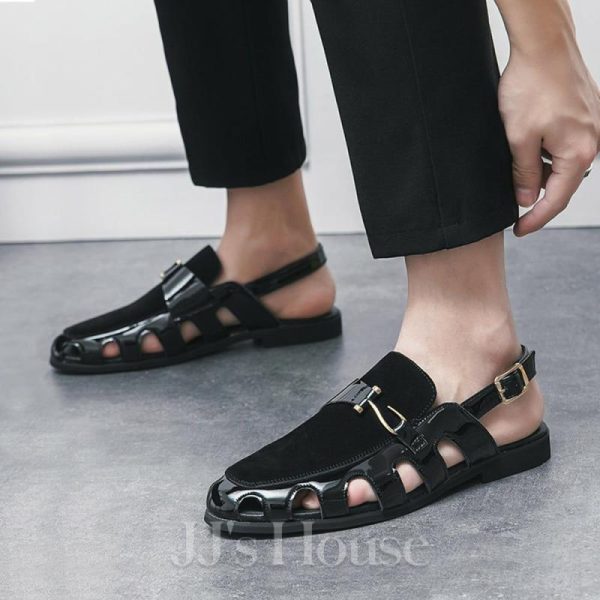 Shoes | Men’s Casual Shoes Sandals Daily Faux Leather Shoes Black – Mens