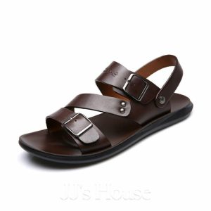 Shoes | Men’s Casual Shoes Slippers Sandals Casual Daily Faux Leather Shoes Brown – Mens