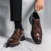 Shoes | Men’s Dress Shoes Brogues Derbies Wedding Daily Work Faux Leather Shoes Brown – Mens