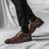 Shoes | Men’s Dress Shoes Brogues Derbies Wedding Daily Work Faux Leather Shoes Brown – Mens