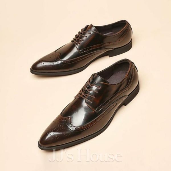 Shoes | Men’s Dress Shoes Brogues Derbies Wedding Work Party Leather Shoes Brown – Mens