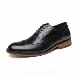 Shoes | Men’s Dress Shoes Brogues Oxfords Wedding Work Party Faux Leather Shoes Black – Mens