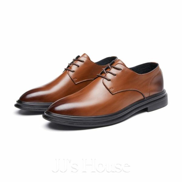 Shoes | Men’s Dress Shoes Derbies Wedding Work Leather Shoes Brown – Mens