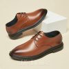 Shoes | Men’s Dress Shoes Derbies Wedding Work Leather Shoes Brown – Mens