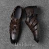 Shoes | Men’s Dress Shoes Fisherman Sandals Daily Work Leather Shoes Brown – Mens