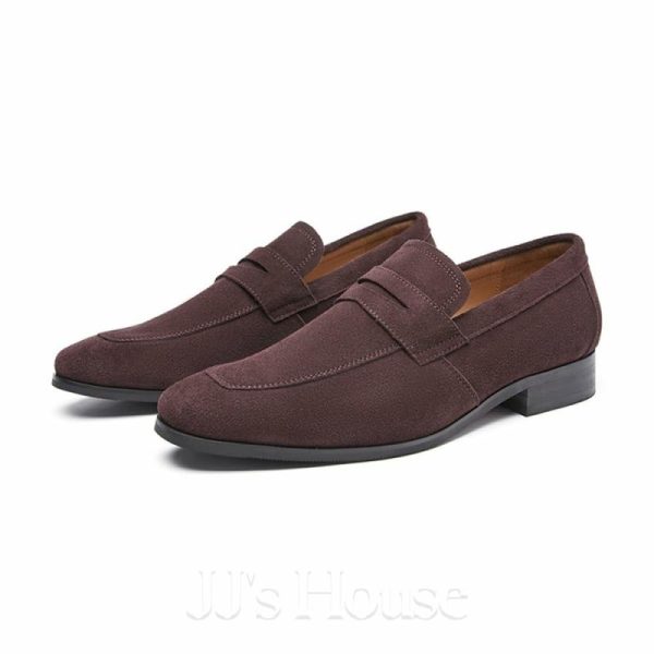 Shoes | Men’s Dress Shoes Loafers Work Daily Suede Shoes Brown – Mens