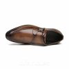 Shoes | Men’s Dress Shoes Monk Wedding Work Microfiber Leather Shoes Brown – Mens