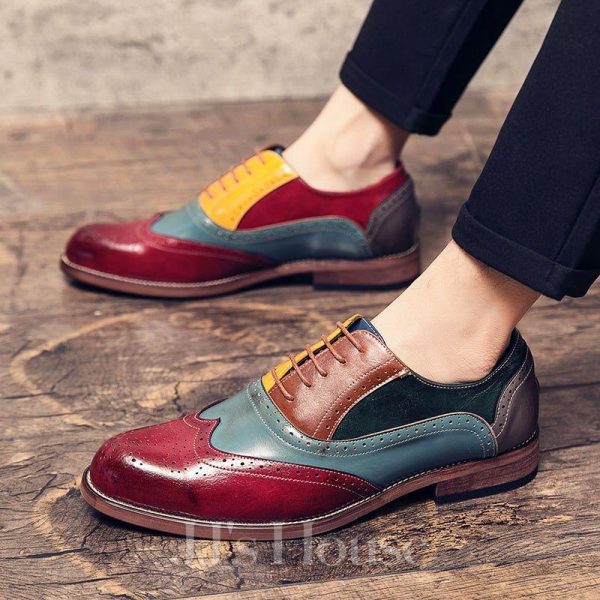 Shoes | Men’s Dress Shoes Oxfords Brogues Wedding Party Daily Faux Leather Shoes Red – Mens