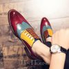 Shoes | Men’s Dress Shoes Oxfords Brogues Wedding Party Daily Faux Leather Shoes Red – Mens