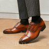 Shoes | Men’s Dress Shoes Oxfords Wedding Work Leather Shoes Brown – Mens