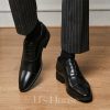 Shoes | Men’s Dress Shoes Oxfords Wedding Work Leather Shoes Brown – Mens