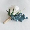 Something-Blue Accessories | 2 PCS Artificial Wedding Flowers Silk Roses Bridesmaid/Mother Boutonniere/Wrist Corsage Blue – Womens