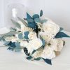 Something-Blue Accessories | Artificial Wedding Flowers Cascade Silk Roses Bridal Bouquets Blue – Womens