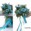 Something-Blue Accessories | Artificial Wedding Flowers Nosegay Silk Roses Bridesmaid/Bridal Bouquets Pink – Womens