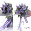 Something-Blue Accessories | Artificial Wedding Flowers Nosegay Silk Roses Bridesmaid/Bridal Bouquets Pink – Womens