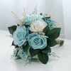 Something-Blue Accessories | Artificial Wedding Flowers Round Silk Roses Bridesmaid Bouquets Champagne – Womens