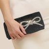 Something-Blue Accessories | Bowknot Girly Clutch Bags Silver – Womens