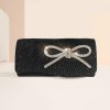 Something-Blue Accessories | Bowknot Girly Clutch Bags Silver – Womens