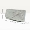 Something-Blue Accessories | Bowknot Girly Clutch Bags Silver – Womens