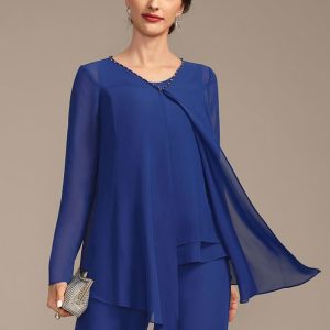 Something-Blue Accessories | Chiffon Beading Long Sleeves Special Occasion Wrap As Picture – Womens