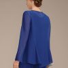 Something-Blue Accessories | Chiffon Beading Long Sleeves Special Occasion Wrap As Picture – Womens