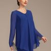 Something-Blue Accessories | Chiffon Beading Long Sleeves Special Occasion Wrap As Picture – Womens