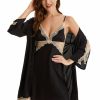 Something-Blue Accessories | Elegant Sexy Bride Robes Polyester Lingerie Set Robes Blue – Womens