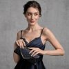 Something-Blue Accessories | Glitter Elegant Clutch Bags Dark Blue – Womens