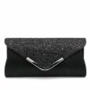 Something-Blue Accessories | Glitter Elegant Clutch Bags Dark Blue – Womens