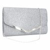 Something-Blue Accessories | Glitter Envelope/Metal Edge Clutch Bags Dark Blue – Womens