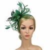 Something-Blue Accessories | Women’s Mesh With Faux Feather Kentucky Derby Fascinators With Headband Black – Womens