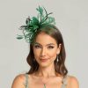 Something-Blue Accessories | Women’s Mesh With Faux Feather Kentucky Derby Fascinators With Headband Black – Womens