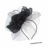 Something-Blue Accessories | Women’s Organza With Faux Feather/Veil Kentucky Derby Fascinators With Clip/Headband Blue – Womens