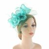 Something-Blue Accessories | Women’s Organza With Faux Feather/Veil Kentucky Derby Fascinators With Clip/Headband Blue – Womens