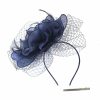 Something-Blue Accessories | Women’s Organza With Faux Feather/Veil Kentucky Derby Fascinators With Clip/Headband Blue – Womens