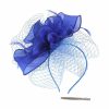 Something-Blue Accessories | Women’s Organza With Faux Feather/Veil Kentucky Derby Fascinators With Clip/Headband Blue – Womens