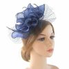 Something-Blue Accessories | Women’s Organza With Faux Feather/Veil Kentucky Derby Fascinators With Clip/Headband Blue – Womens