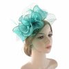 Something-Blue Accessories | Women’s Organza With Faux Feather/Veil Kentucky Derby Fascinators With Clip/Headband Blue – Womens