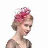 Something-Blue Accessories | Women’s Sinamay With Bowknot/Faux Feather Kentucky Derby Fascinators With Clip/Headband Rose – Womens